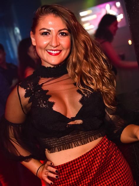Rebecca Rainford at Shooters Nightclub.