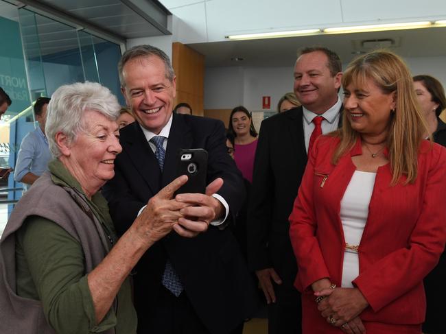 Opposition Leader Bill Shorten meets with locals during a visit to North Coast Radiology where he made announcements regarding diagnostic imaging.