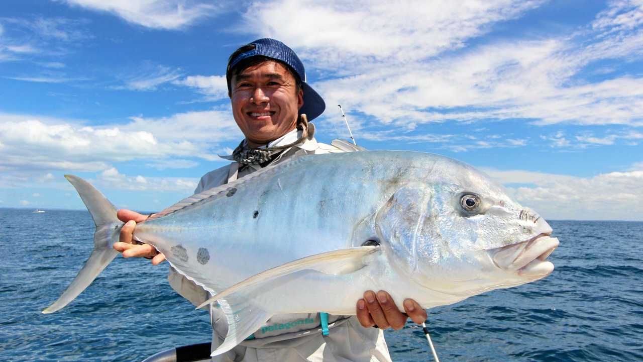 Hervey Bay Family Fishing with Massive Diamond & Golden Trevally