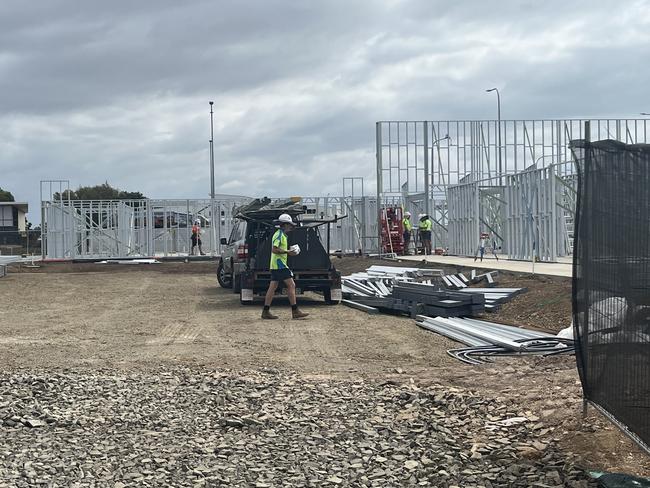 Work being carried out at the new childcare centre at Urraween.