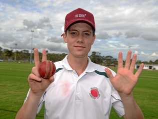 Sean Bryson after a match-winning seven wickets for reserve-grade premiers Allora. Picture: Gerard Walsh