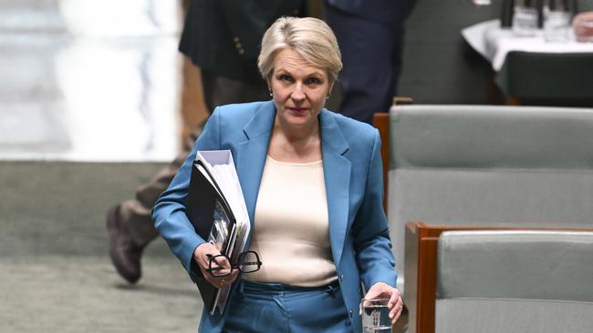 Minister for the Environment and Water Tanya Plibersek during Question Time at Parliament House in Canberra. Picture: NewsWire / Martin Ollman