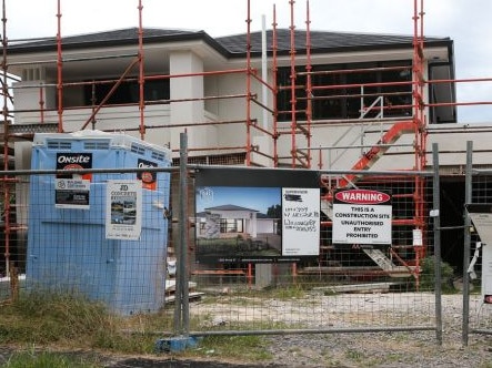 House with builder's name erased