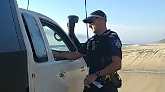 Teen busted on car window doing 80km/h in beach holiday blitz