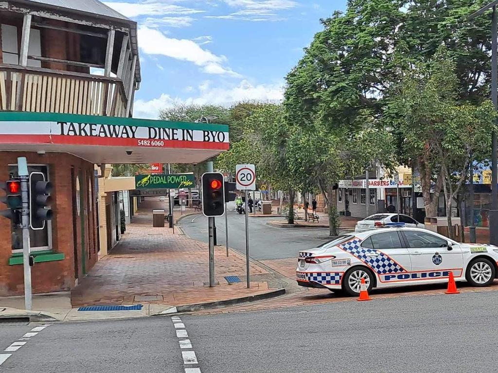 The scene of an assault near the Queenslander Hotel in Mary St, Gympie.