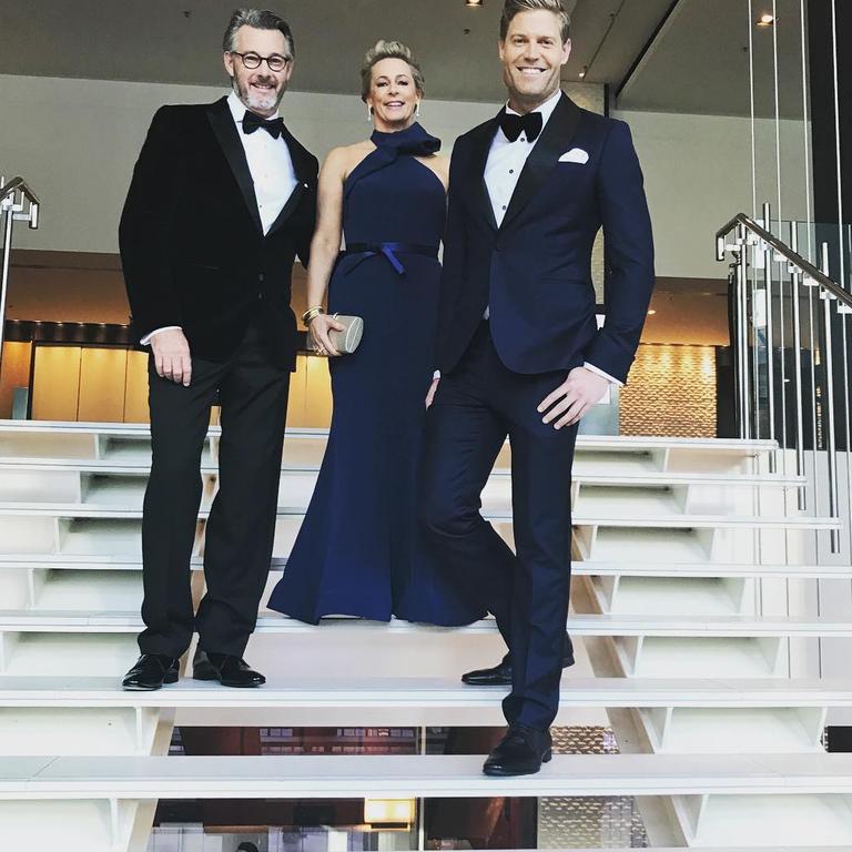 Barry Du Bois, Amanda Keller and Chris Brown ... "And we're off .... #tvweeklogieawards2017" Picture: Instagram