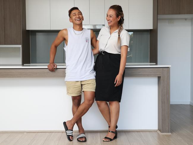 Prayash Khadgi Shahi and his wife Manisha are the proud new owners of an apartment at Homebush. Picture: David Swift