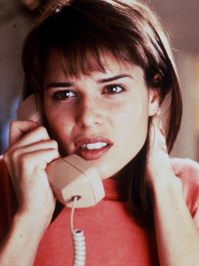 Campbell as Sidney Prescott in the first Scream movie, released in 1996. Picture: Supplied