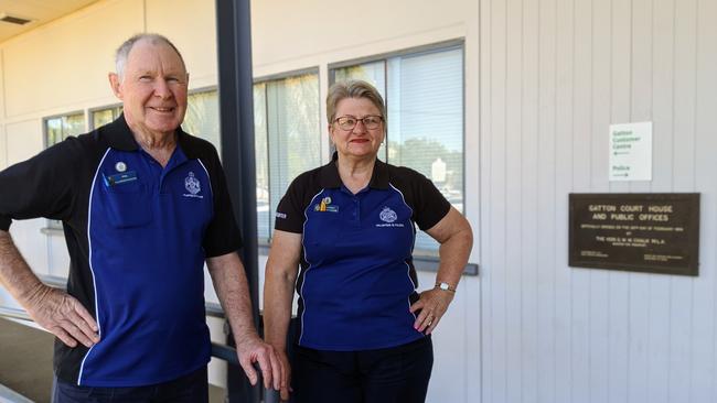 Phil and Anne Semple volunteered at Gatton Magistrates Court for more than 11 years before resigning. Photo: Ebony Graveur