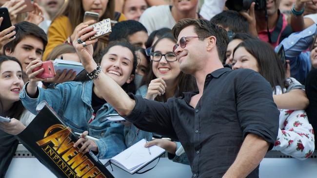 He also stopped to take selfies with fans later on. Picture: Ander Gillenea/AFP