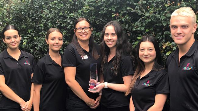 A Head Start director Renee Haig-Greenwood (third from left) with some of her team of early childhood educators who have contributed to the centre’s success: Alison, Natalie, Chelsea, Sabrina and Jay.