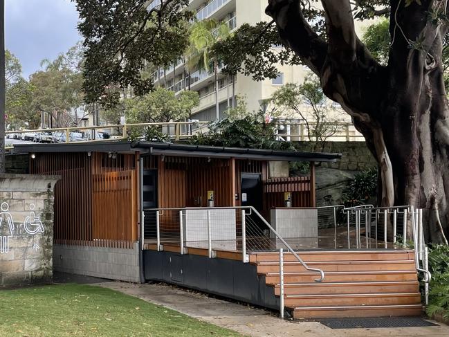 The new toilet block in East Esplanade Park, Manly, just metres from where the man was photographed defecating behind bins. Picture: Supplied