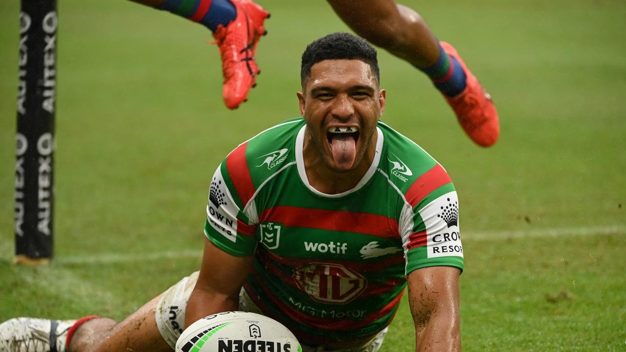 They have struggled with their attack so far in 2022, but Souths seemed to finally click into gear in the first half, before again struggling in the second. Picture: NRL Photos.