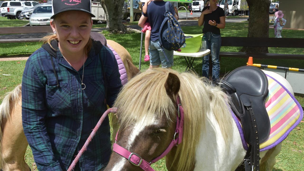 Chloe Bradley with her mate at the Noosa Australia Day Festival.