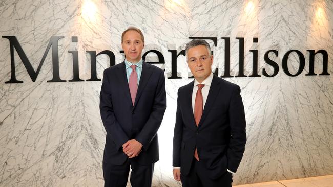 Target companies are increasingly wary of the risks posed by regulatory approvals, according to MinterEllison partner Alberto Colla (left), pictured here with M&amp;A co-head Con Boulougouris. Picture: Stuart McEvoy