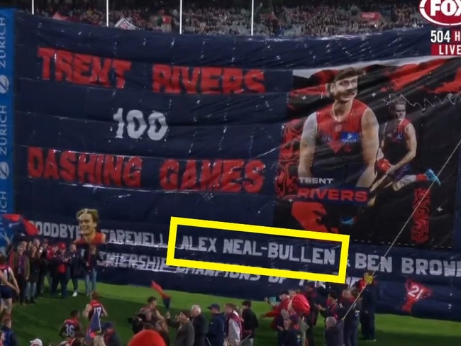 Demons called out over banner