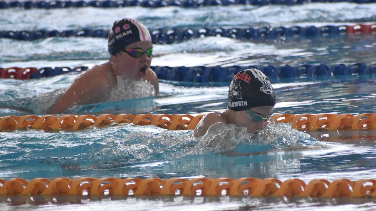 Action at the Central Queensland Swimming Championships at the 2nd World War Memorial Aquatic Centre, Rockhampton, on March 1, 2025.