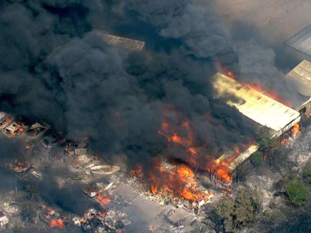 Firefighters are stretched. Picture: Sky News.