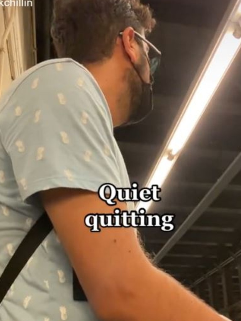 This TikToker has caused a stir after talking about the concept of ‘quiet quitting’. Picture: zkchillin/TikTok