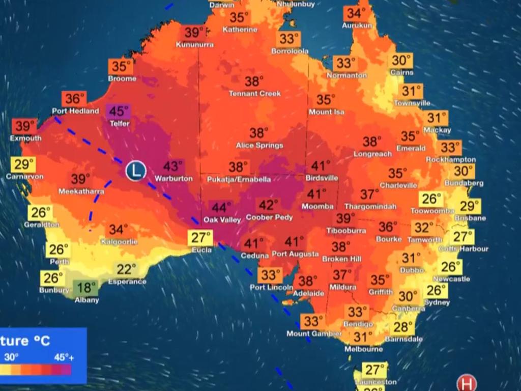 Australians can expect “stifling heat” on Friday. Picture: BOM