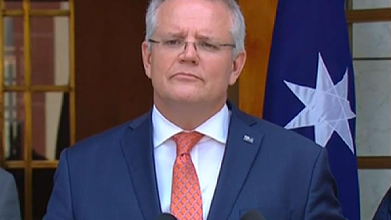 Scott Morrison speaking this morning. Picture: ABC