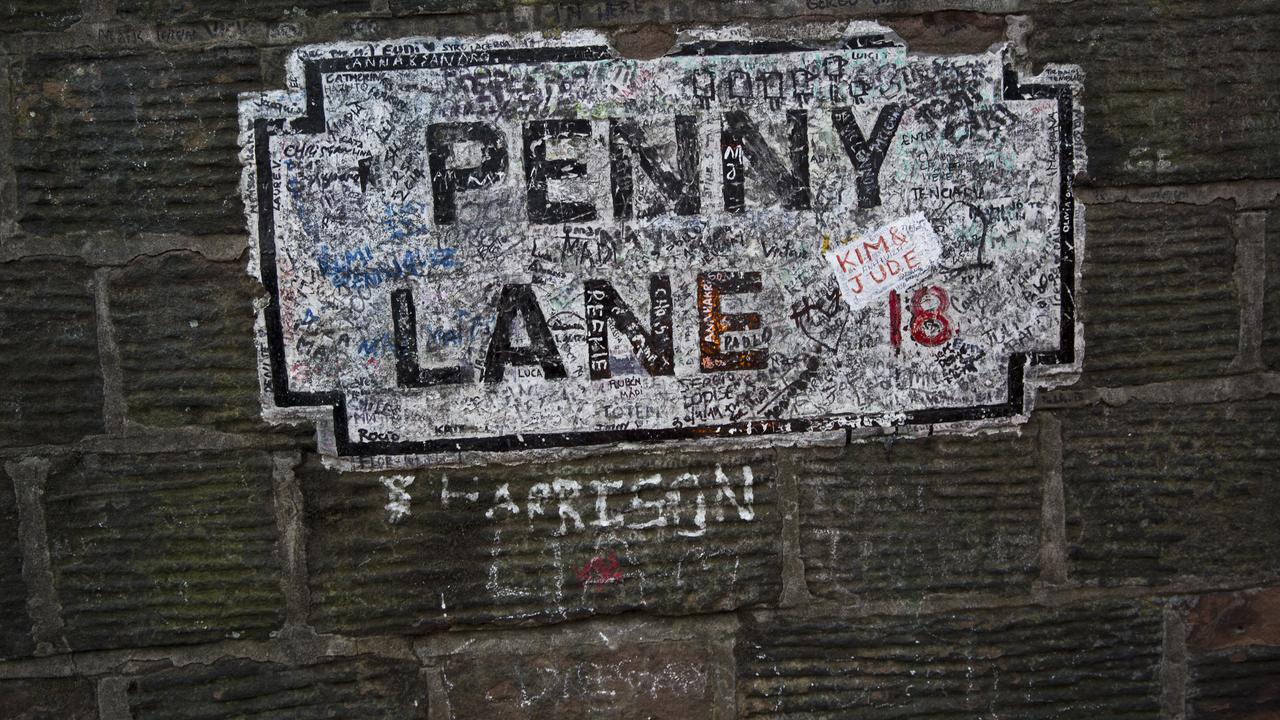 BEATLES  ..  for Charles Miranda story  ..   Penny Lane in Liverpool, UK. Pic Ella Pellegrini