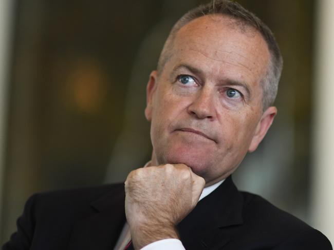 Shadow Government Services Minister Bill Shorten speaks to the media during a press conference at Parliament House in Canberra, Wednesday, December 18, 2019. (AAP Image/Lukas Coch) NO ARCHIVING