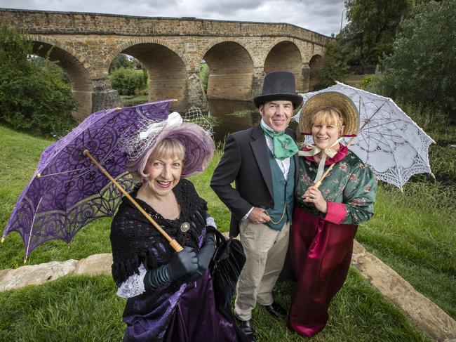 Michelle Pears, Jeremy Davies and Taryn Davies ahead of the Richmond Bicentenary. Picture: Chris Kidd