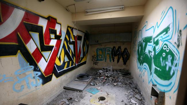 Homeless lair that is an old underground carpark in the basment of an abandoned building on corner of Markwell Ave and Gold coast high way. Picture Mike Batterham