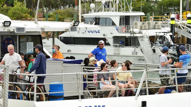 File picture of SeaLink passengers leaving for Magnetic Island. Picture: Shae Beplate.