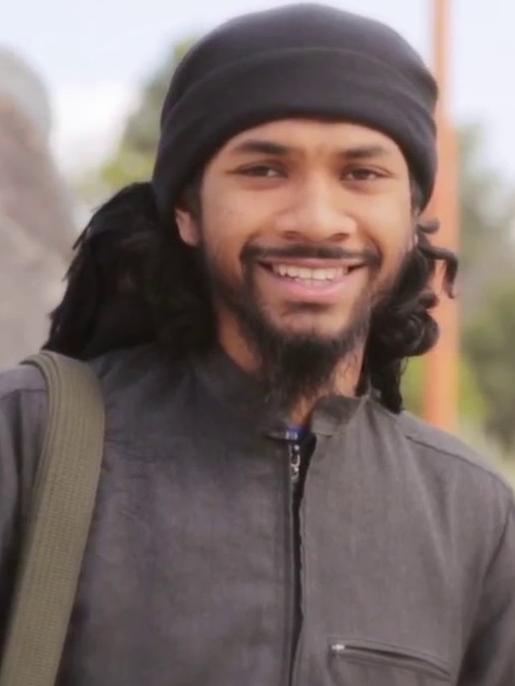 Former Melbourne man Neil Prakash seen here in an Islamic State propaganda video.  Picture:  Supplied