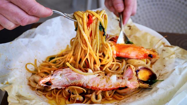 Il Pontile’s linguine with seafood. Picture: Jenifer Jagielski