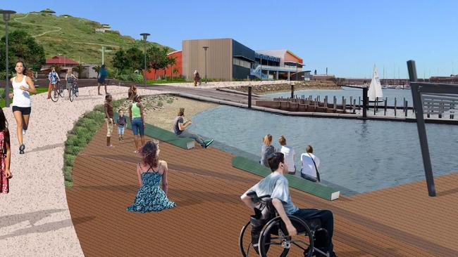 An artist's impressions of the marine discovery centre precinct in Whyalla. Picture: Supplied