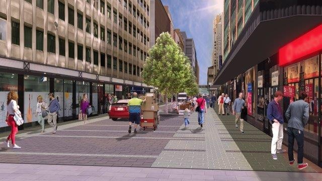 An artist impression of the Gawler Place upgrade. Picture: Supplied