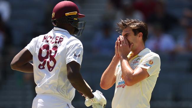 Will Australia risk bowling Pat Cummins on Sunday? Picture: Cameron Spencer/Getty Images