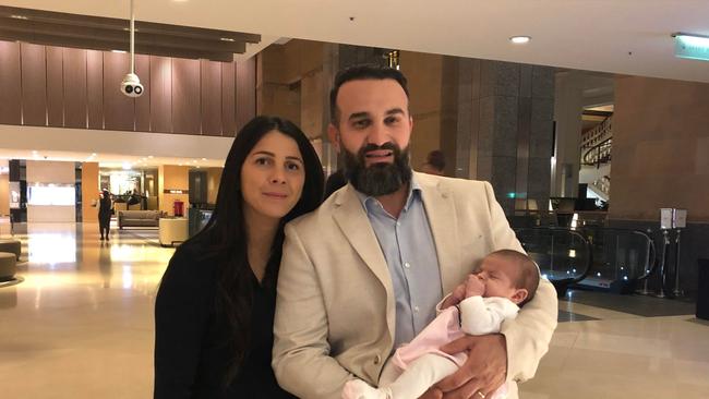 Leila, Danny and Selina Abdallah at the Liberal party function on Saturday night.