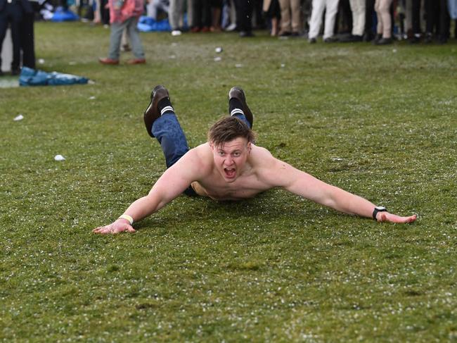 The shirts are off. Picture: news.com.au