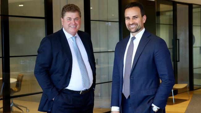 Centuria Capital Group joint CEOs John McBain and Jason Huljich. Picture: Hollie Adams