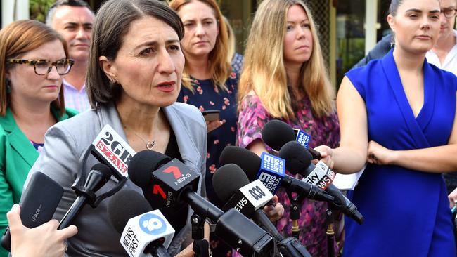 NSW Premier Gladys Berejiklian hit out at the Shooters Fishers and Farmers Party. Picture: AAP