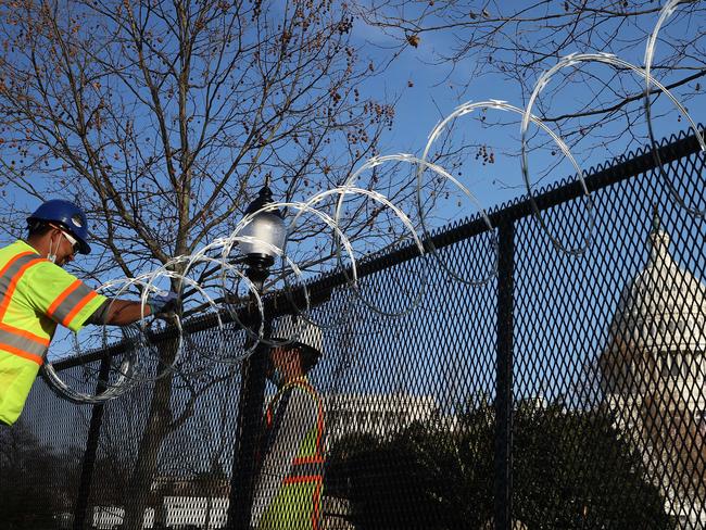 Washington DC and at least a dozen US states are locking down in anticipation of violent riots. Picture: AFP