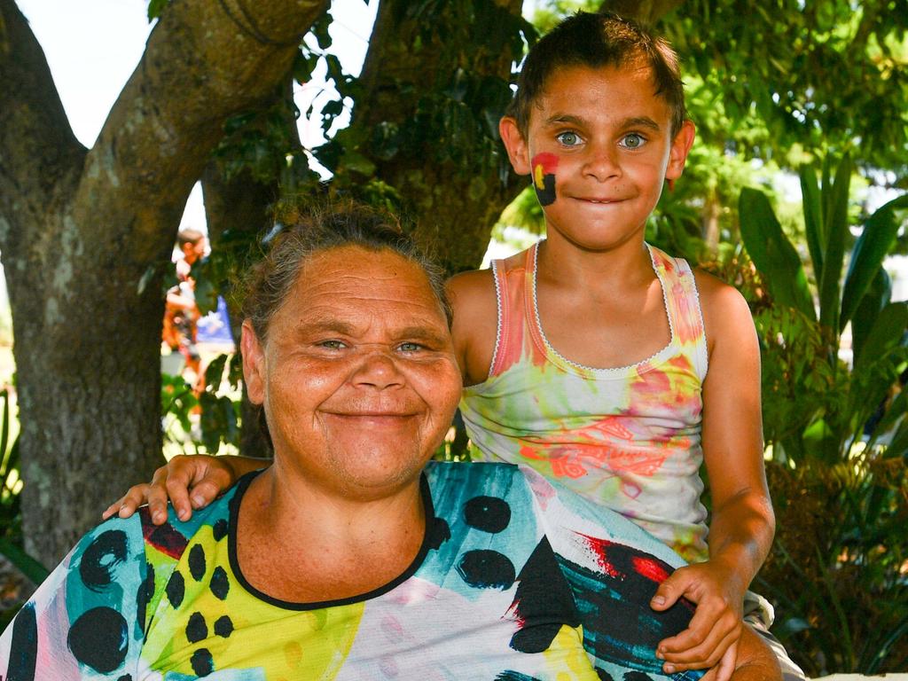 Australia Day celebrations: Jody Torrens with Jason Roberts at the Casino Mini Trains.