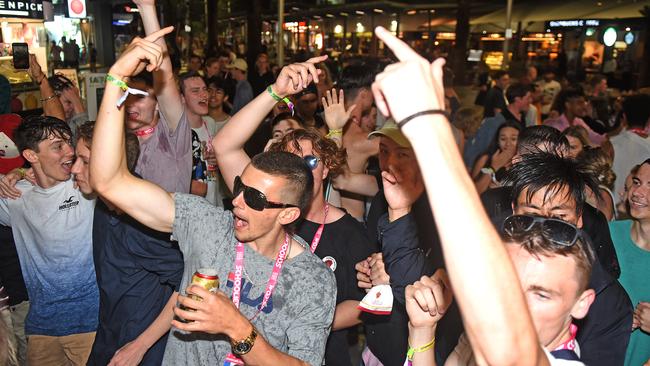 Schoolies Week partying is already underway on the Gold Coast. Picture: John Gass