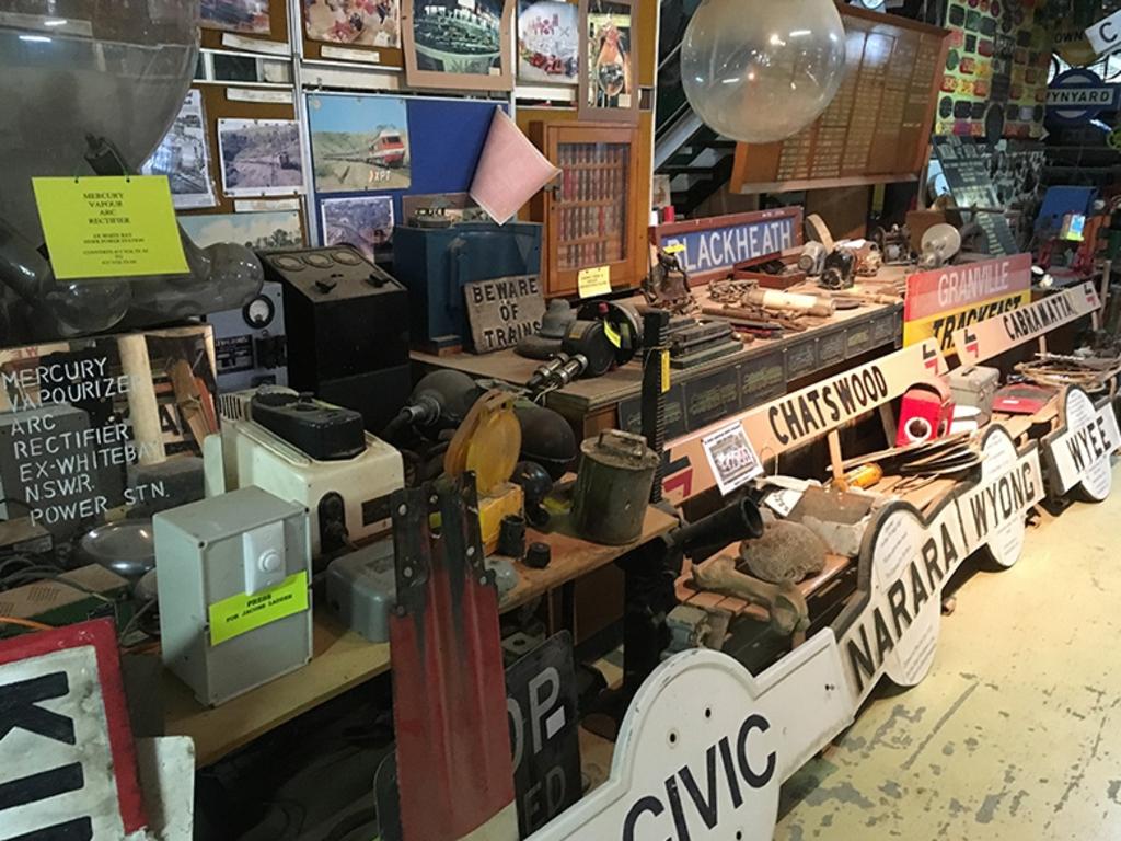 Some of the items on sale at the Cowra War, Rail And Rural Museum.