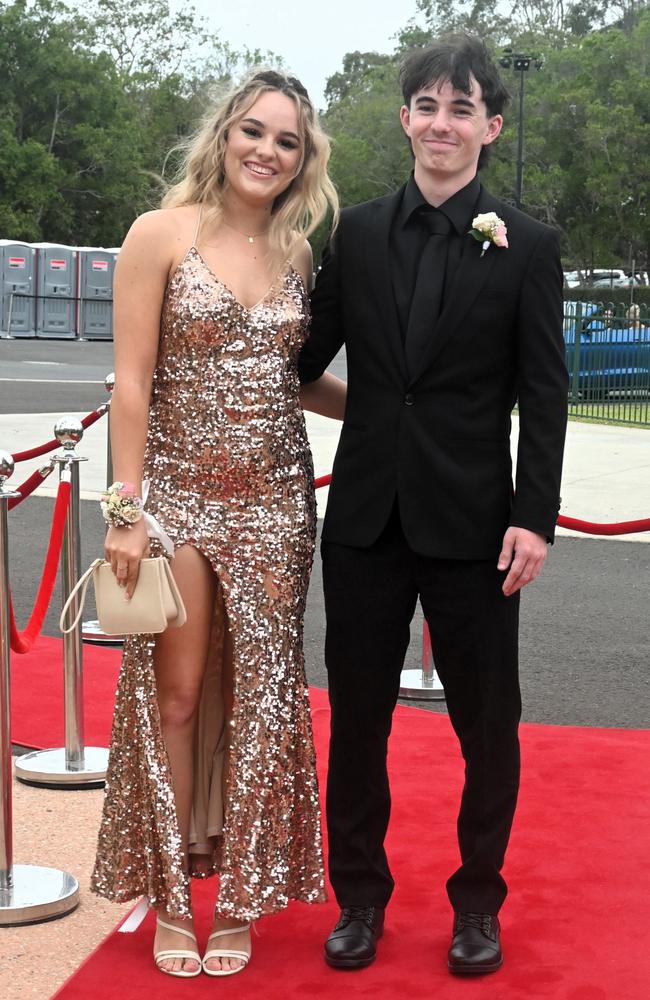 Erin Dale Matthew Kirby at Pacific Lutheran College's 2023 formal. Picture: Tegan Annett