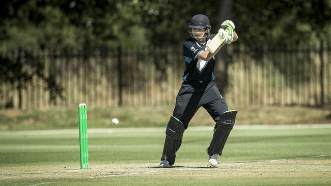 Will Pucovski cuts for Vic Metro in the Australian Under 19 Cricket Championships in 2016. Picture: Mike Burton