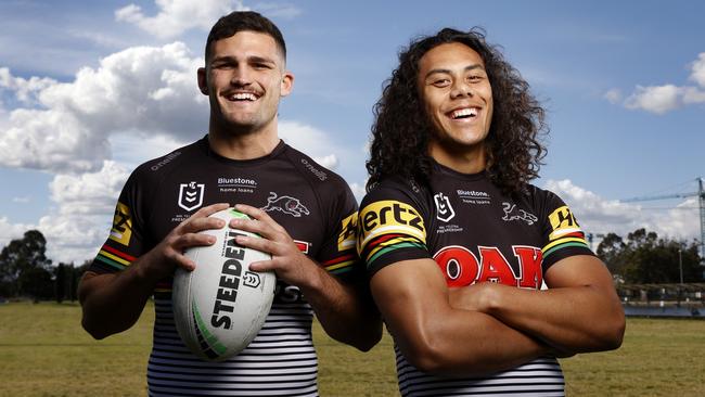 Nathan Cleary and Jarome Luai will steer the Panthers ship. Picture: Jonathan Ng