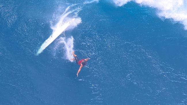 Gold Coast big-wave surfer Dean Morrison is a nominee for the 2016 World Surfing League TAG Heuer Wipe-out of the year. Picture: DoonaPhotos