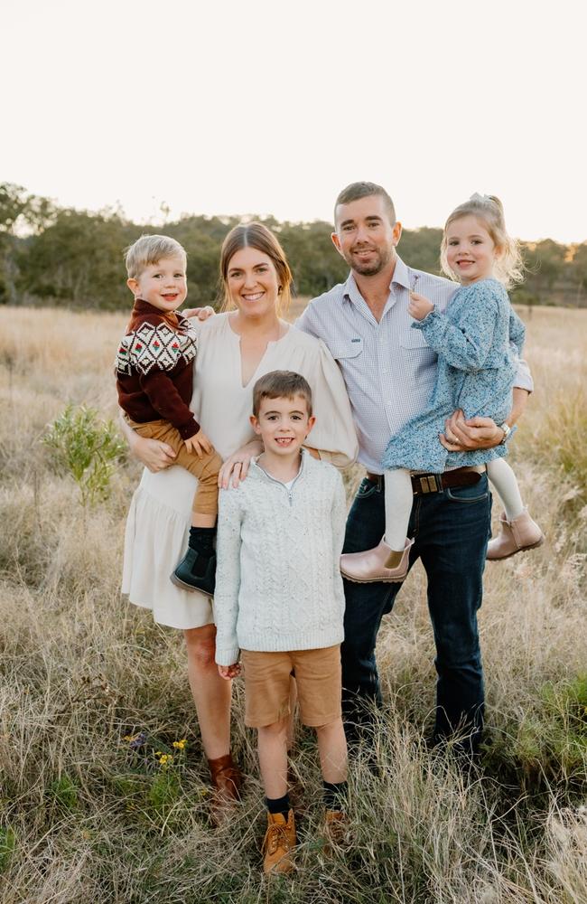 Toowoomba parents Daniel and Karmyn Roberts have created a unique solution to messy car rides after driving three hours with a sick toddler. Picture: Chundee/ Amy Philp Photography