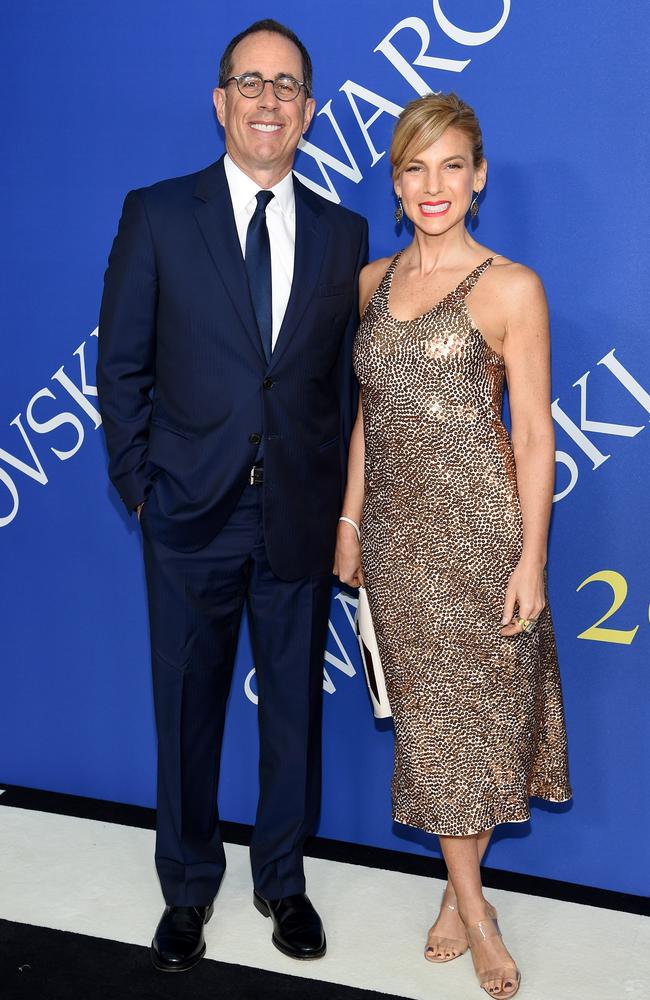 Jerry and Jessica Seinfeld. Picture: Dimitrios Kambouris/Getty Images/AFP