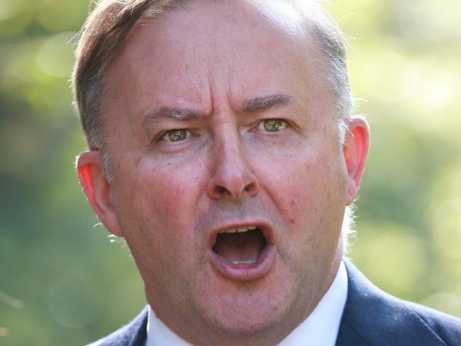 Federal Member for Grayndler Anthony Albanese holds doorstop at Cadigal Reserve, Summer Hill to announce a "national plan for cycling". Picture Cameron Richardson